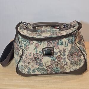 American Tourister Tapestry Vtg Luggage Case Carry On Makeup Toiletries Bag 13x9